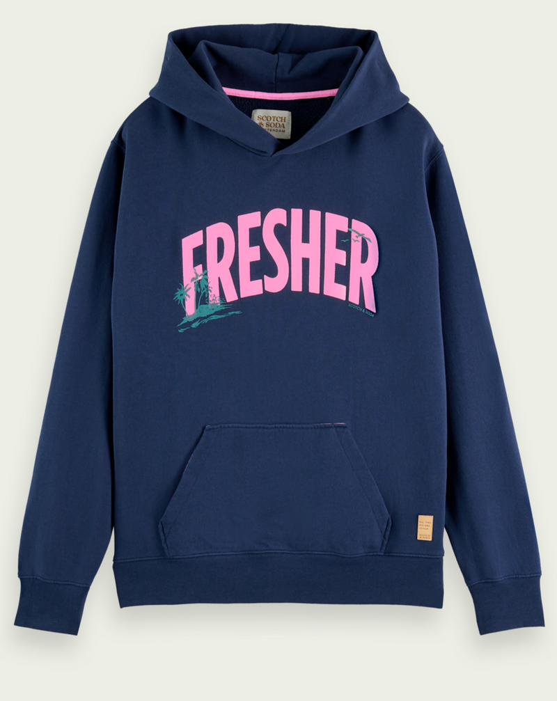 SCOTCH & SODA - Fluo Fresher graphic hoodie - NAVY – Krispy Addicts  Clothing Boutique